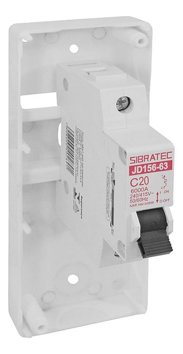 Caixa Sobrepor Ar-condicionado Disjuntor Mono 20a Tomada 20a