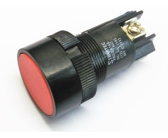 Botão Impulso Monobloco 1 Contato Reversível Vermelho