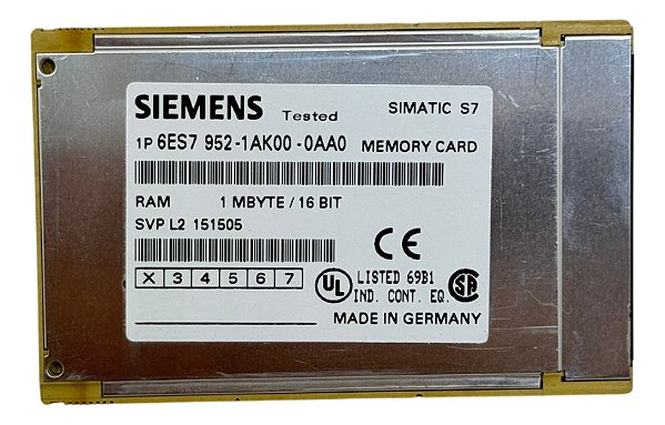 Siemens 6es7 952-1ak00-0aa0 Mmc S7-400 1mbyte/ 16bit Simatic