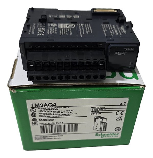 Expansão Tm3aq4 Schneider 4 Saídas Analógicas Novo