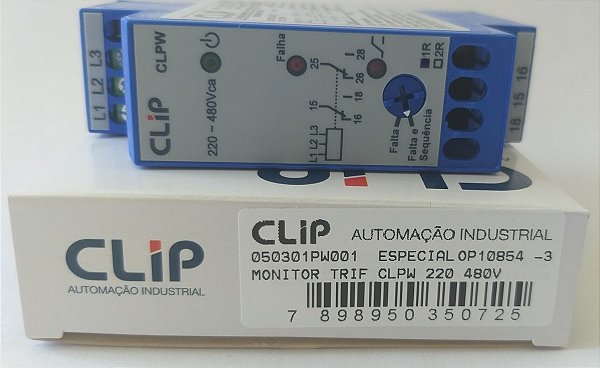 Relé Monitor Clip Falta E Sequência De Fase Clpw 220-480vac