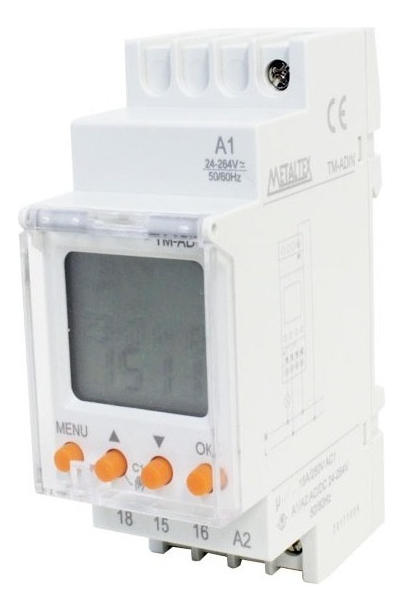 Timer Programador Horário Semanal Completo Tm-adin Metaltex