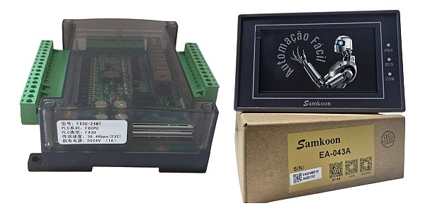 Kit 1 Ihm Touch Samkoon  4.3 Polegada + 1 Clp Fx3u-24mt
