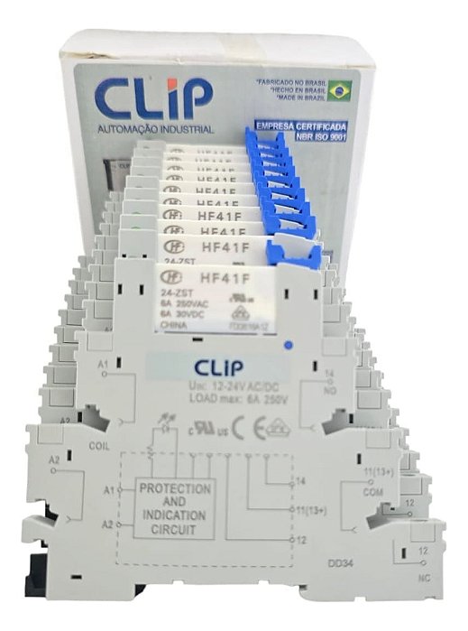 Kit 10 Pçs Interface Clir-slim-prfs24vcc- 6a Base + Relé