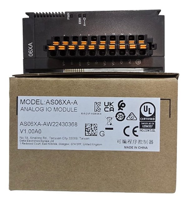 Módulo De Entrada E Saída Analógico As06xa-a | Delta