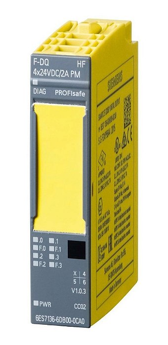 6es7 136-6db00-0ca0 Siemens Modulo F-dq 4x24vdc/2a Profisafe