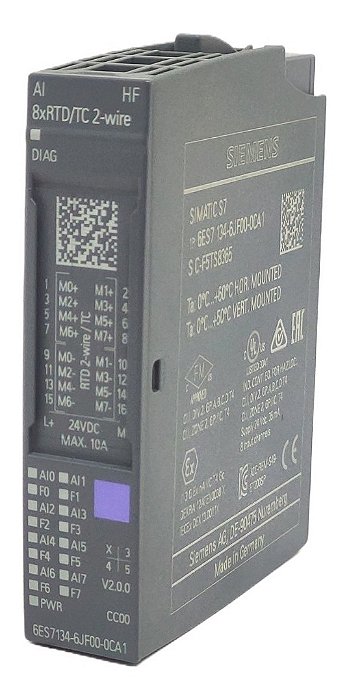 6es7 134-6jf00-0ca1 Siemens Simatic Et 200sp Ai 8xrtd/tc