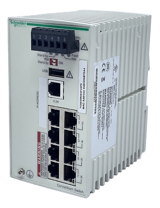 Switch Gerenciavel Tcsesm083f23f0 Schneider Conexxium 8 Port