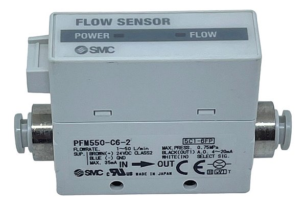 Pfm550-c6-2 2-color Display Smc Digital Flow Switch For Air