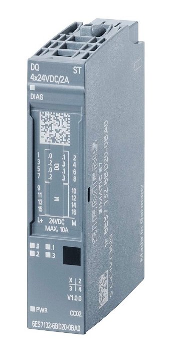 6es7 132-6bd20-0ba0 Siemens Modulo Et 200sp 4 X Dq 24vdc/ 2a