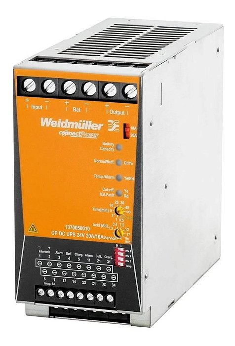 Weidmuller Ups Control Unit 1370050010 Cp Dc Ups 24v 20a/10a
