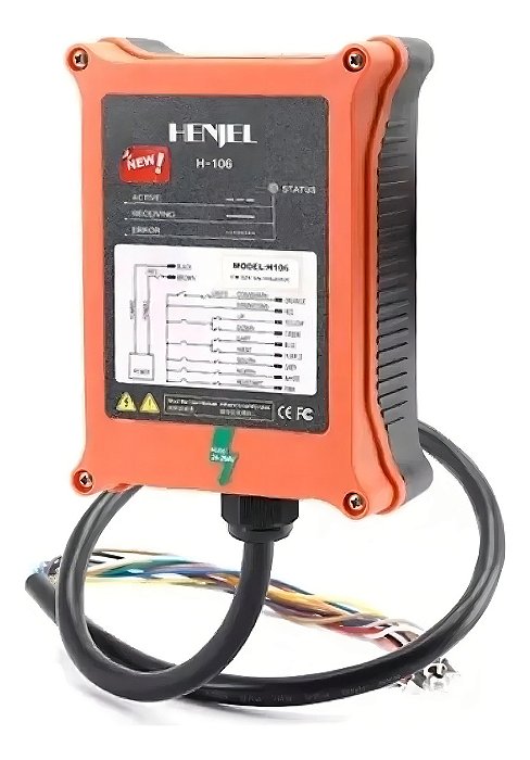 Par De Controle Remoto 6 Mov P/ Talha Ponte Rolante Henjel 220v