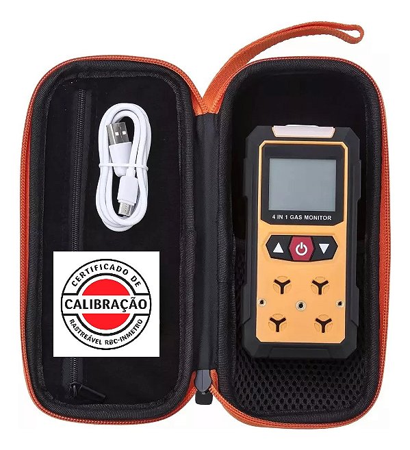 Medidor De 4 Gases + Certificado Calibração Rastreável Rbc