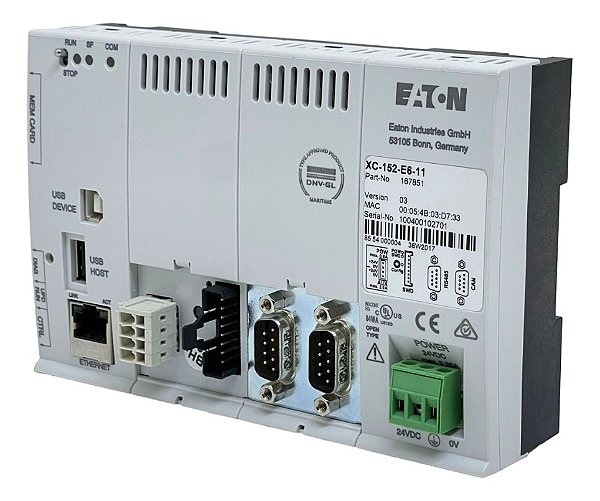 Clp Eaton Xc-152-e6-11 Plc 24vdc Eth/rs232/rs485/can/swdt
