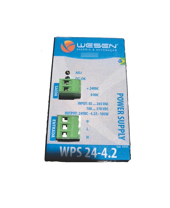 Fonte De Alimentação Chaveada 24v Mod. Wps24-4.2 Marca Wesen