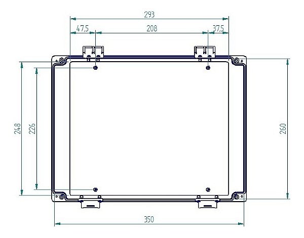 Quadro Caixa De Comando 35x26x17cm Painel Elétrico