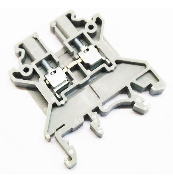 Borne Conector Passagem Parafuso 2,50 Mm² Cinza 10 Peças