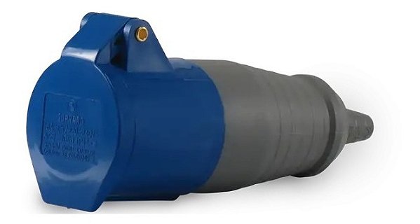 Tomada Acoplamento Ind 16a 2p+t 220/240vca - Ip44 6h Acs3056 Cor Cinza