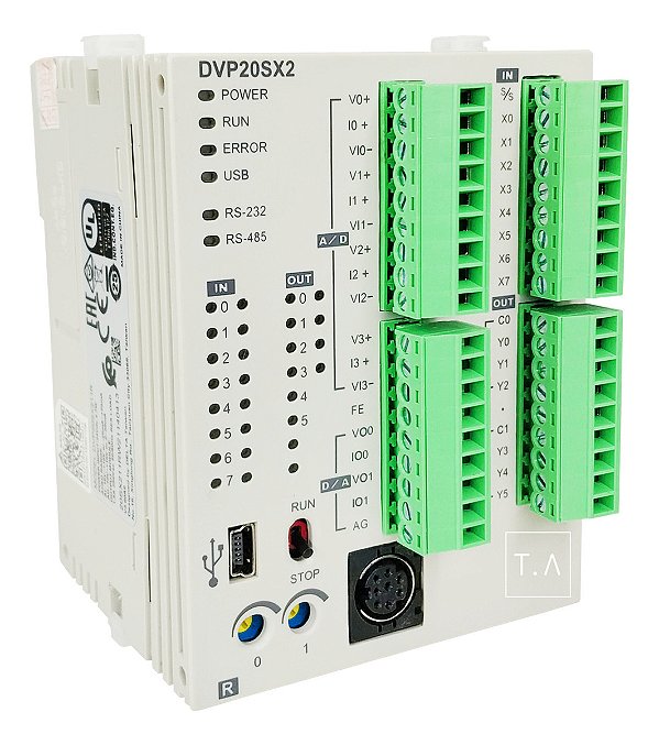Clp Delta Dvp20sx211r Rele (digitais + Analógicas)