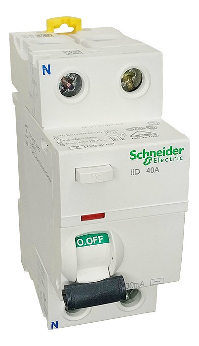 Disjuntor Schneider A9r12240 40a 100ma 230v 2p Acti9