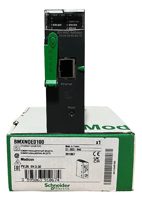 Bmxnoe0100 Schneider Ethernet Module M340 Novo Na Caixa Orig