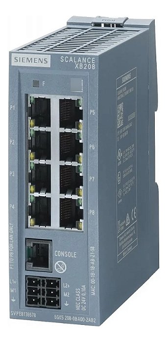 6gk5208-0ba00-2ab2 Siemens Scalance Xb208 8x 10/100 Mbit/s