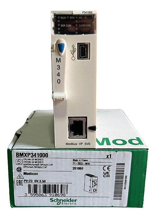 Bmxp341000 Schneider Processor Module M340 -max 512 - Modbus