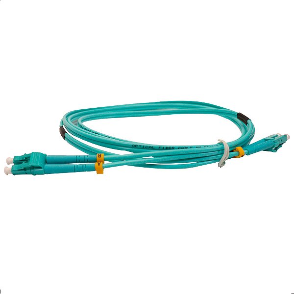 5x Cabo Óptico Lc/upc P/ Lc/upc Duplex Multimodo Om3 3mm 2m