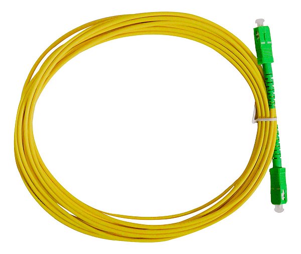 Extensão Optica Emenda Modem Provedor 5mt Cordão Óptico Sc/a