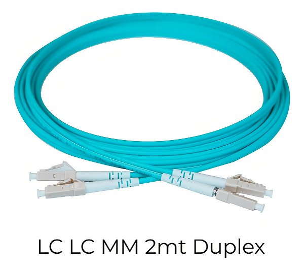 Cordão Óptico Lc/upc-lc/upc Mm Multimodo Duplex Om3 3mm 2m