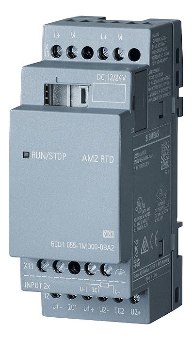 Módulo Expansão 2 Entradas Analógicas Logo 24v 2a Am2 Rtd 6e