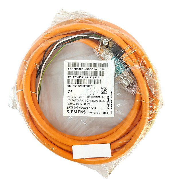 Cabo Alimentação Pré-montado Siemens 6fx8002-5dg01-1af0