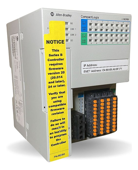 Allen-bradley 1769-l18erm-bb1b Compactlogix 0,5mb Ethernetip