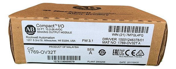 Allen-bradley 1769-ov32t Módulo Com 32 Saídas 24vdc Compact