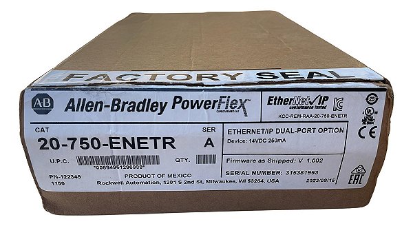 Allen-bradley 20-750-enetr Módulo Ethernet/ip Powerflex