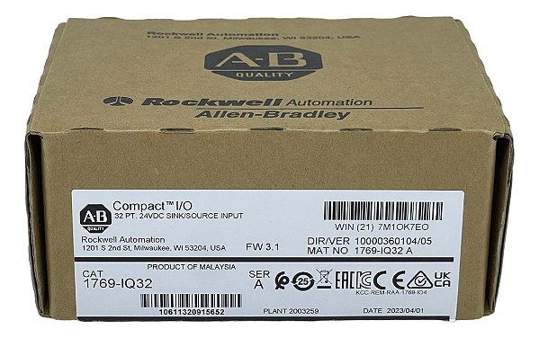 Allen Bradley 1769-iq32 Mod Compact I/o 32 Entradas Digitais