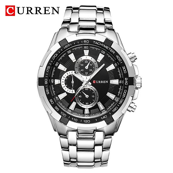Curren relogios masculinos de luxo original masculino quartzo relógio esportivo