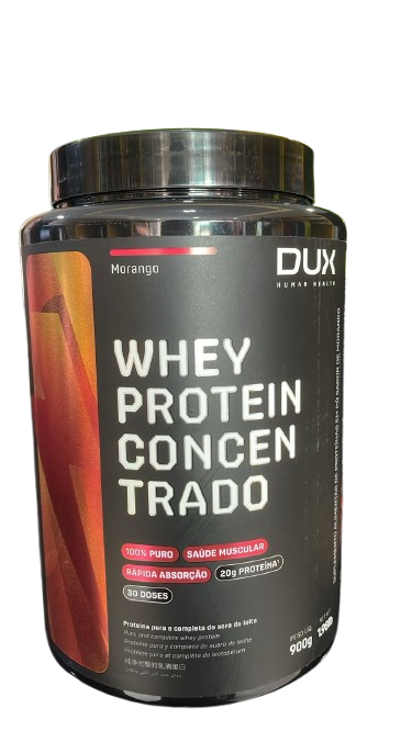 WHEY PROTEIN CONCENTRADO DUX 900g MORANGO