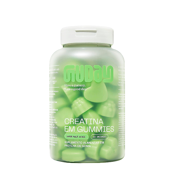 CREATINA EM GUMMIES GUDAY 60 UND SABOR MAÇA VERDE