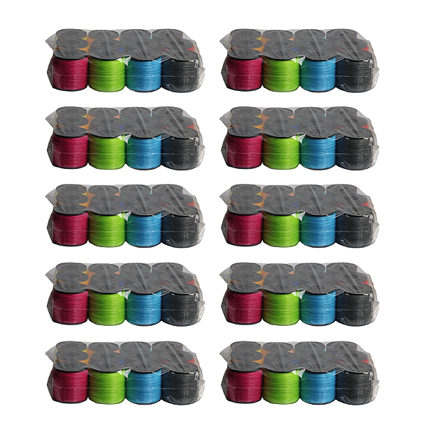 10 Kit Linha de Nylon para pipa 500 Jardas - 120 Carreteis Sortidos