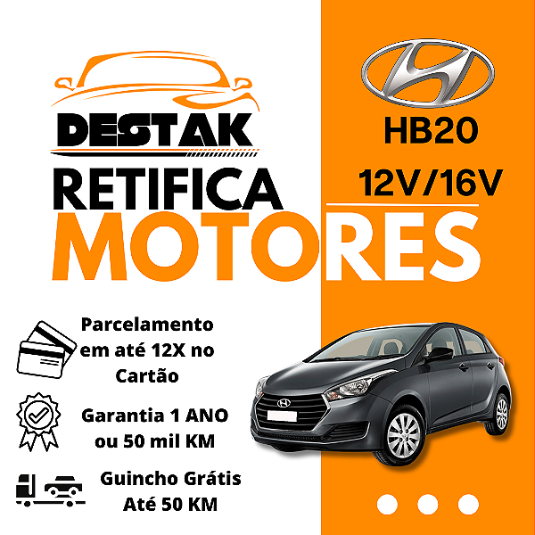Retifica Motor HB20 1.0 1.6 12V 16V 4 E 3 Cilindros