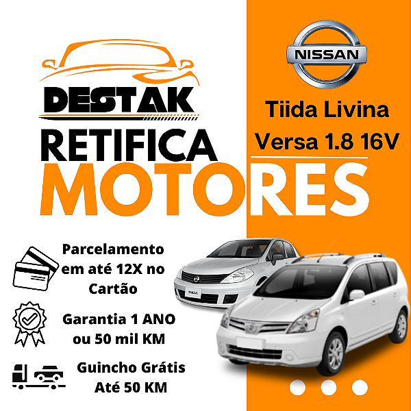 Retifica Motor Livina Tiida Versa 1.6 1.8 16v