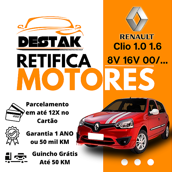 Retifica Motor Clio 1.0 1.6 8V 16V 00/...