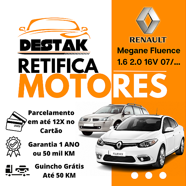 Retifica Motor Fluence Megane 2.0 16V