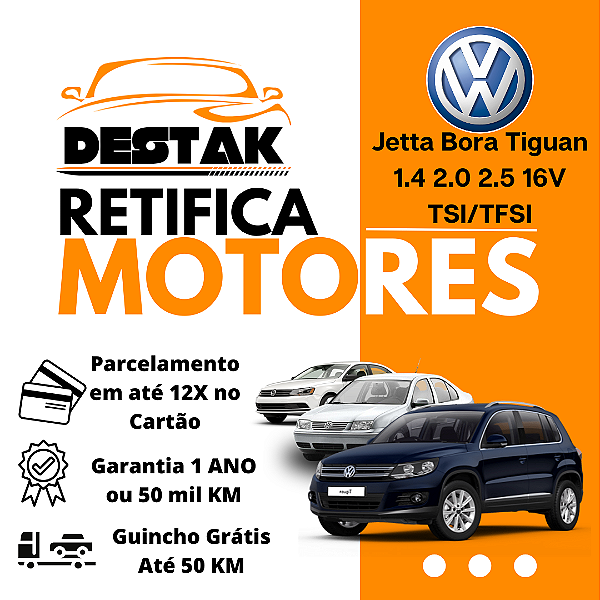 Retifica Motor Jetta Bora Tiguan 16V TSI/TFSI