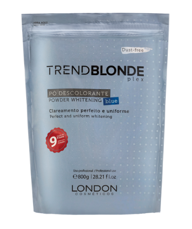 PÓ DESCOLORANTE TREND BLONDE PLEX BLUE 800gr LONDON COSMÉTICOS