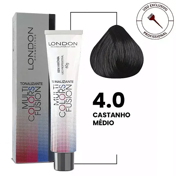 Tonalizante Multi Colors Fusion 4.0 Castanho Médio 60g | London Cosméticos