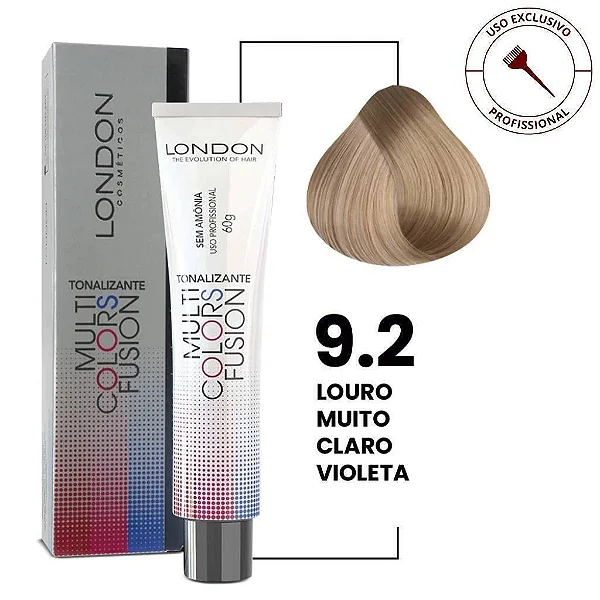 Tonalizante Multi Colors Fusion 9.2 Castanho Médio Vermelho Intenso 60g | London Cosméticos