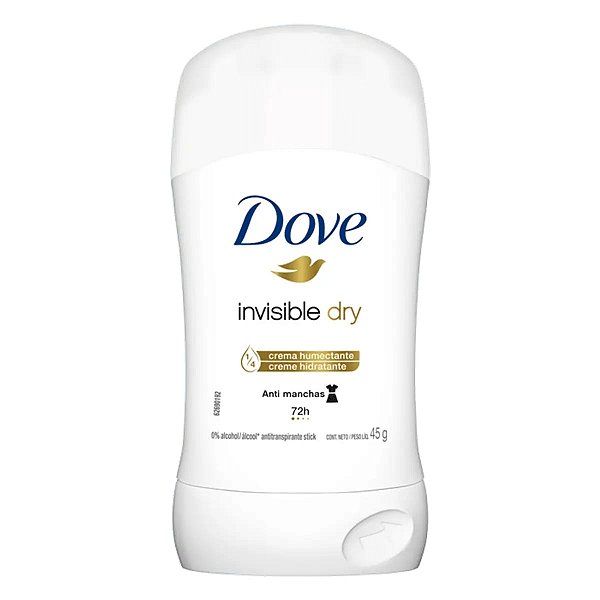 Desodorante Antitranspirante Dove Invisible Dry 45g Stick