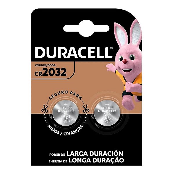 Pilha Moeda Duracell 2032BR 2 Unidades
